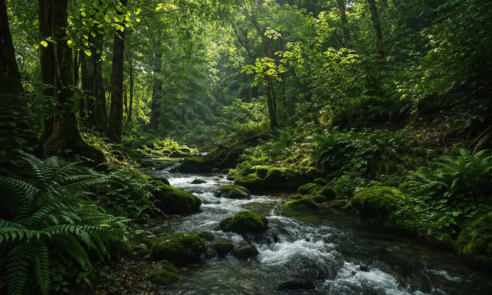 Lush green nature background